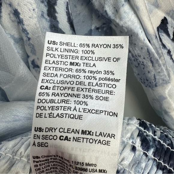 White House Black Market Floral Silk Burnout Smocked Blouse Womens XXS LS - Picture 8 of 12